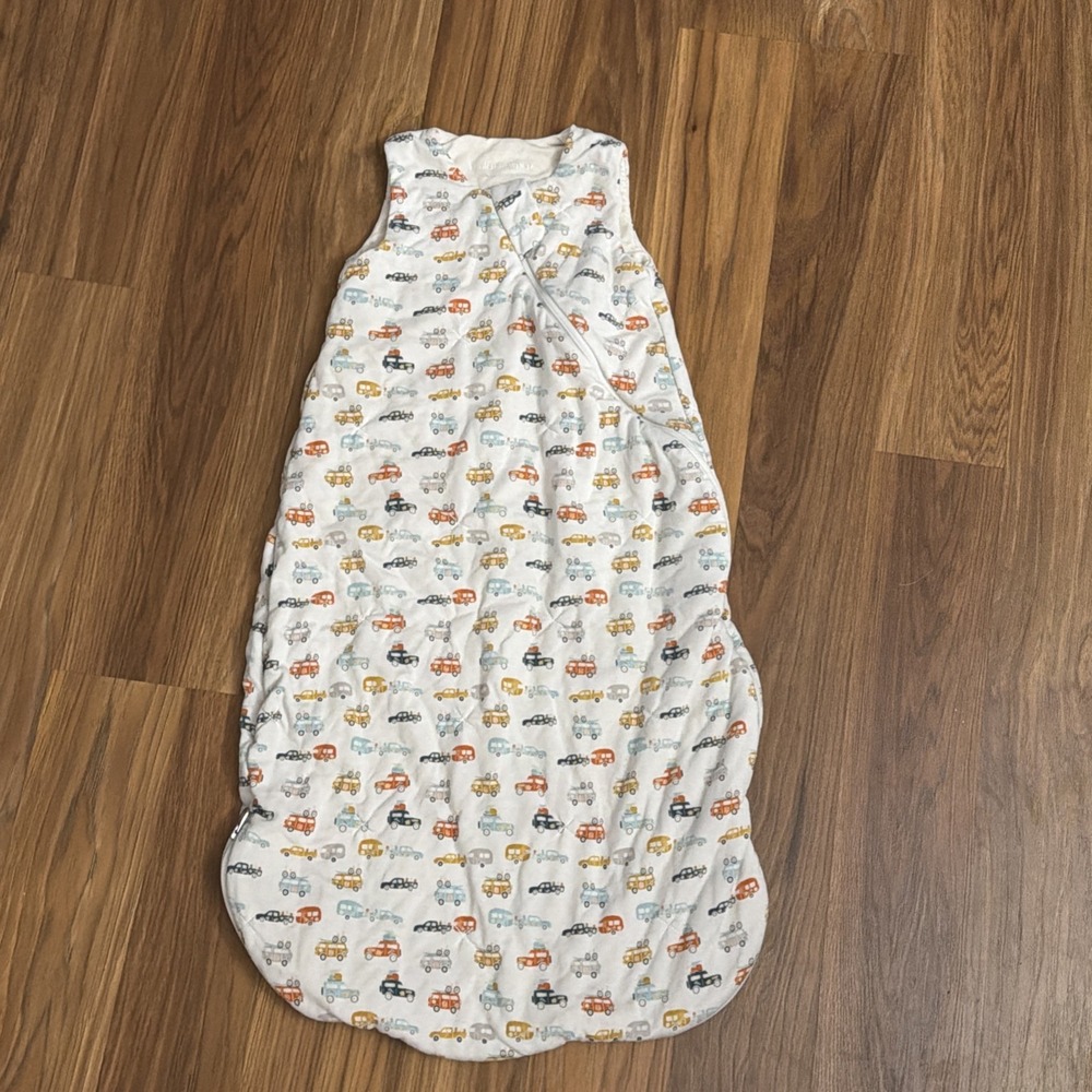 LouLou Lollipop Baby Boys 0-6 Months Trucks Card Sleeper Sack Blanket VGC